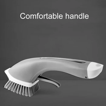 

Long Handle Cleaning Brush Household Stove Small Brush Kitchen Cleaning Brush With Liquid Container