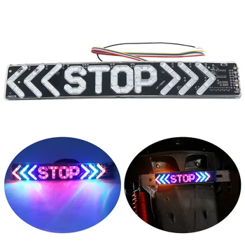 

New LED Motorcycle Light Flash STOP Moto Indicator Lamp Brake Turn Signal Driving Taillight 12V Universal Warning Day Light
