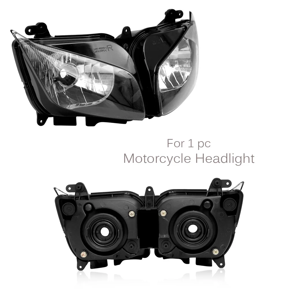 Передние фары для мотоцикла для Yamaha Fazer FZ1 2006 2007 2008, освещение лампа замена огней, черный Цвет