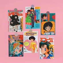 Retro Showa Japanese Comic Oversized Sticker Room Wall Decoration Sticker Hand Account Book Card Postcard Hand Account Gift
