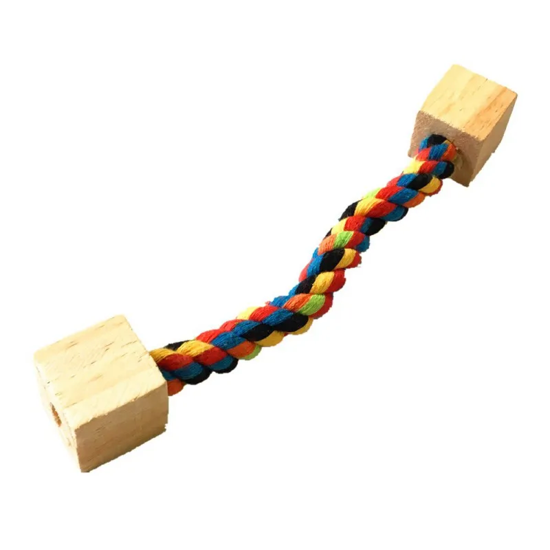 Natural Wooden Rabbits Toys Pine Dumbells Unicycle Bell Roller Chew Toys For Guinea Pigs Rat Small Pet Molars Supplies New