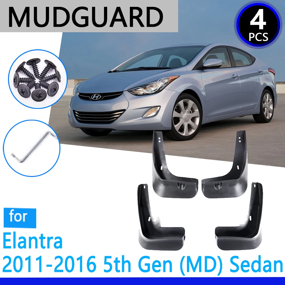 Mudguards fit for Hyundai Elantra MD 2011 2012 2013 2014 2015 2016 Car Accessories Mudflap Fender Auto Replacement Parts