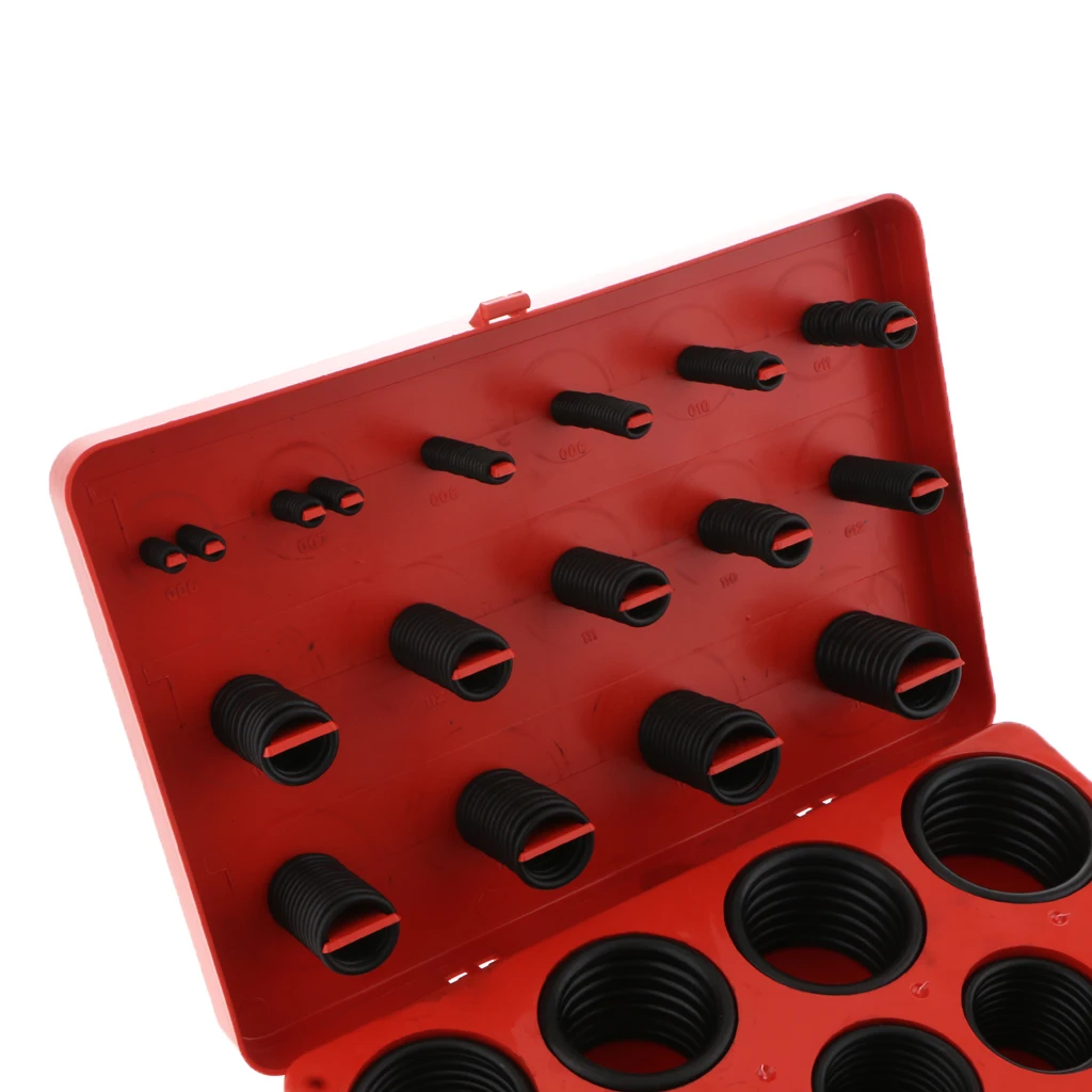 382 Pieces Rubber 30 Sizes O Rings Tap Washers Sealing Gasket with case Rubber Seal Assortment Kit SetRed