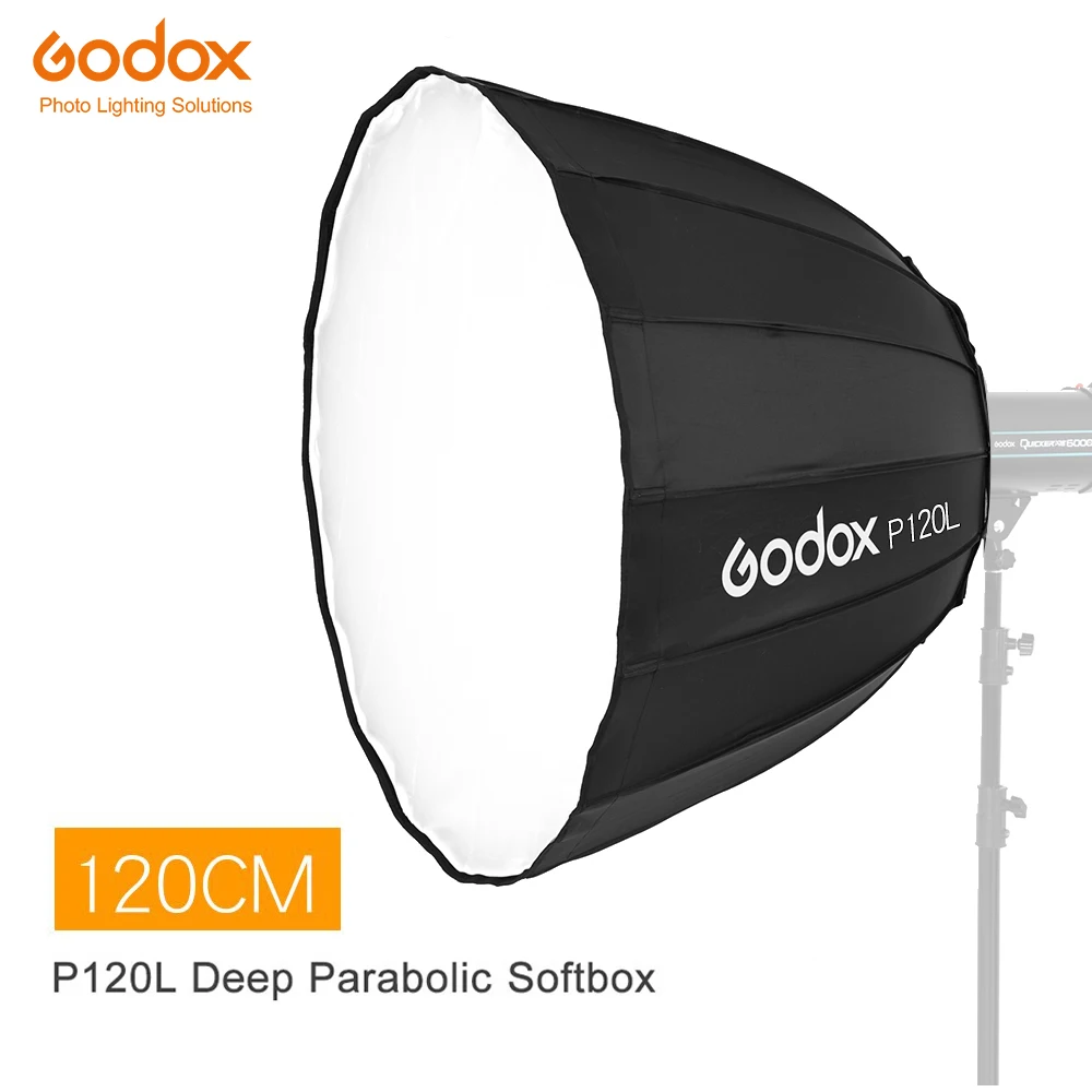 Портативный софтбокс Godox P120L 120 см с глубоким параболическим креплением Bowens +