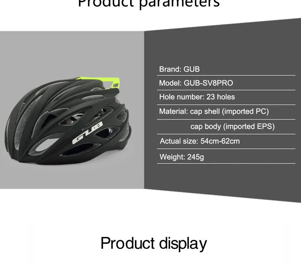 GUB Pro велосипедный шлем с хвостом дышащий Горный Дорожный велосипед MTB защитный шлем для велосипеда 26 вентиляционные отверстия 58-62 см SGS Сертифицированный