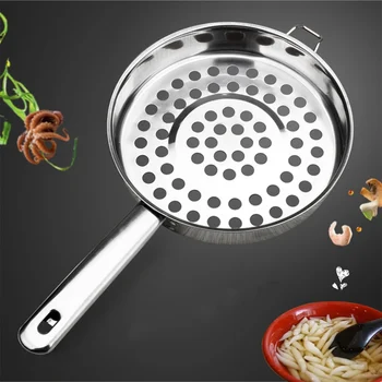 

Stainless Steel Large Cold Fish Colander With Large Hole Lump Soup Tool Kitchen Large Spoon Scoop Filter Net Mesh Spoon Strainer