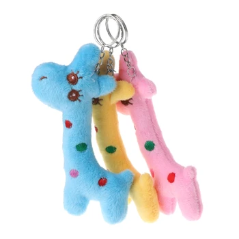 

12cm Plush Toys Simulation Giraffe Doll Stuffed Cute Pendant Keychain Decoration Soft Dear Baby Kids Children Gift