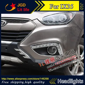 

Hot sale ! 12V 6000k LED DRL Daytime running light for Hyundai IX35 2009-2013 Fog lamp frame Fog light Super White