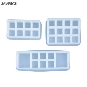 

Crystal Epoxy Resin Mold Square Lattice Lipstick Storage Casting Silicone Mould