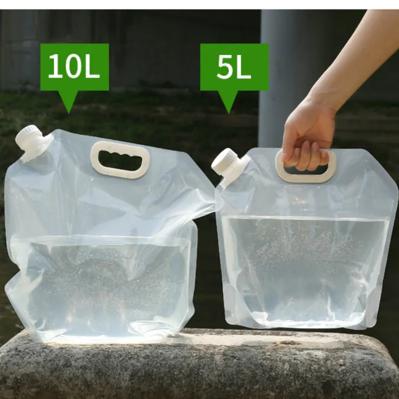 Water Storage Bag Foldable Water Bag Portable Drinking Camp Cooking Picnic BBQ Water Container 5L/10L Tank Outdoor Storage