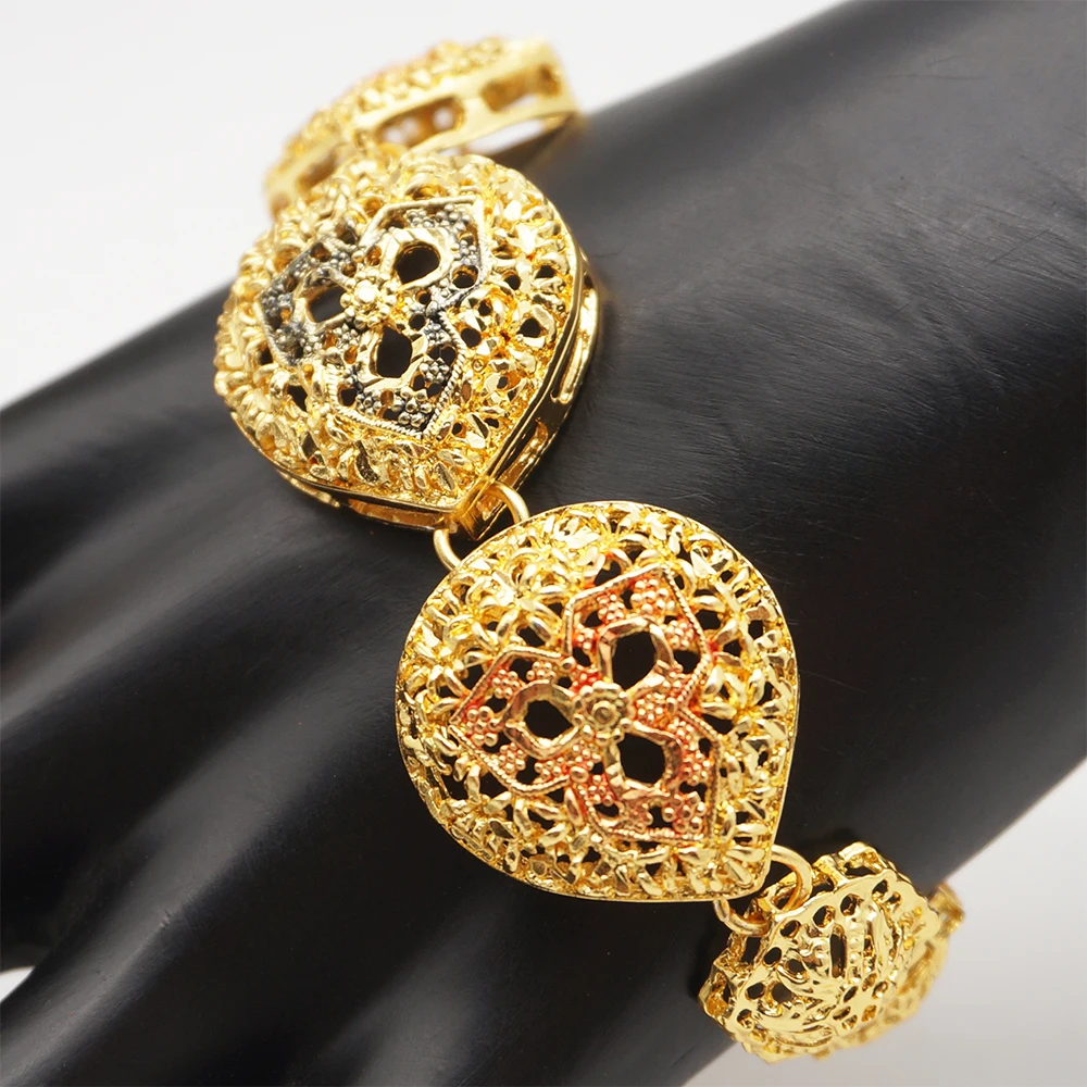Свадебный комплект ювелирных изделий нигерийское свадебное ожерелье набор золотые комплекты украшений для женщин Африканское большое ожерелье браслет серьги наборы