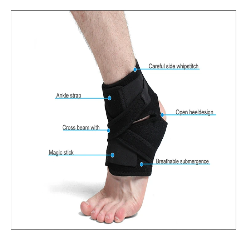 

breathable Neoprene Adjustable Compression Ankle Support Stabilizerfor Ankle Sprain Tendons