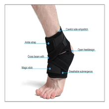 breathable Neoprene Adjustable Compression Ankle Support Stabilizerfor Ankle Sprain Tendons