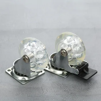 

2/4/5PCS 2 inch Transparent PU Caster Mute Universal Heavy Duty Furniture Wheel For Children's Car Office Chair Swivel Casters