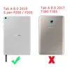 New Coque for Samsung Galaxy Tab A 8.0 2019 S Pen SM-P200 P205 Case 360 Rotation Smart PU Case for Samsung P200 P205 Cover 8.0'' 2