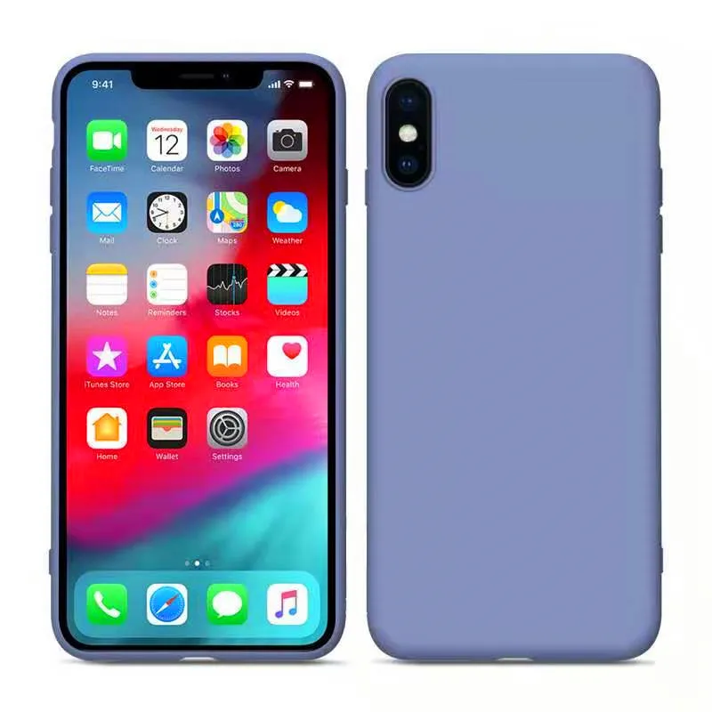 Роскошный силиконовый чехол для телефона для iPhone 7 8 6 6s Plus XR X XS Max роскошный чехол s для Apple iPhone 11 Pro Max без логотипа - Цвет: Светло-голубой