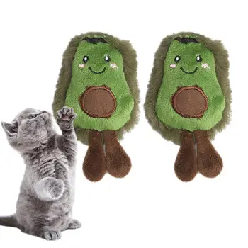 

2pcs Avocado Pet Toy Cute Creative Cat Chew Toy Funny Catnip Kitten Toy Pet Biting Toy Anti-Biten Pet Supplies