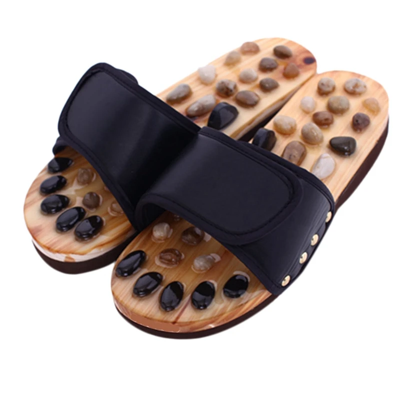

Pebble Stone Foot Massage Slippers Reflexology Feet Elderly Acupuncture Health Shoes Sandals Slippers Healthy Massager