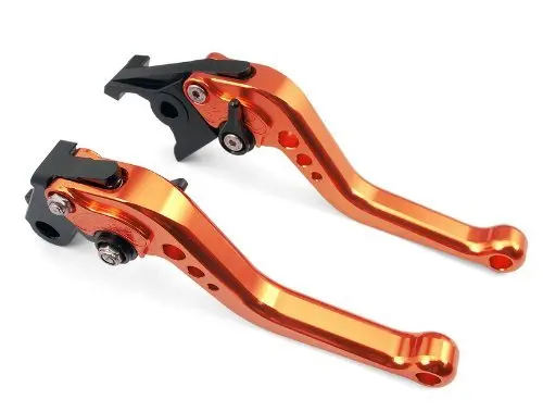 Новые короткие длинные для Kawasaki ZX6R 636 2007 2008 2009- ZX10R 2006-15 Z1000 07-16 мотоциклетные Регулируемые рычаги тормозного сцепления с ЧПУ - Цвет: Orange