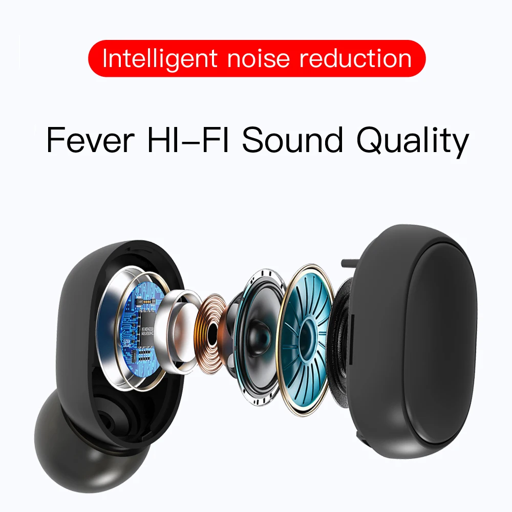 E6S TWS Bluetooth 5 0 Wireless Earphones PK Airdots Digital Display Waterproof Sport Headset Noise Cancelling Earbuds For Redmi