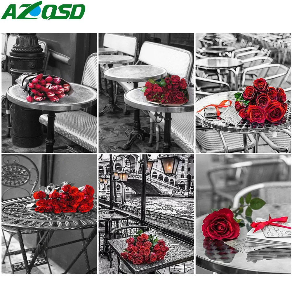 Картина AZQSD по номерам картина ожидание любви для домашнего декора на холсте