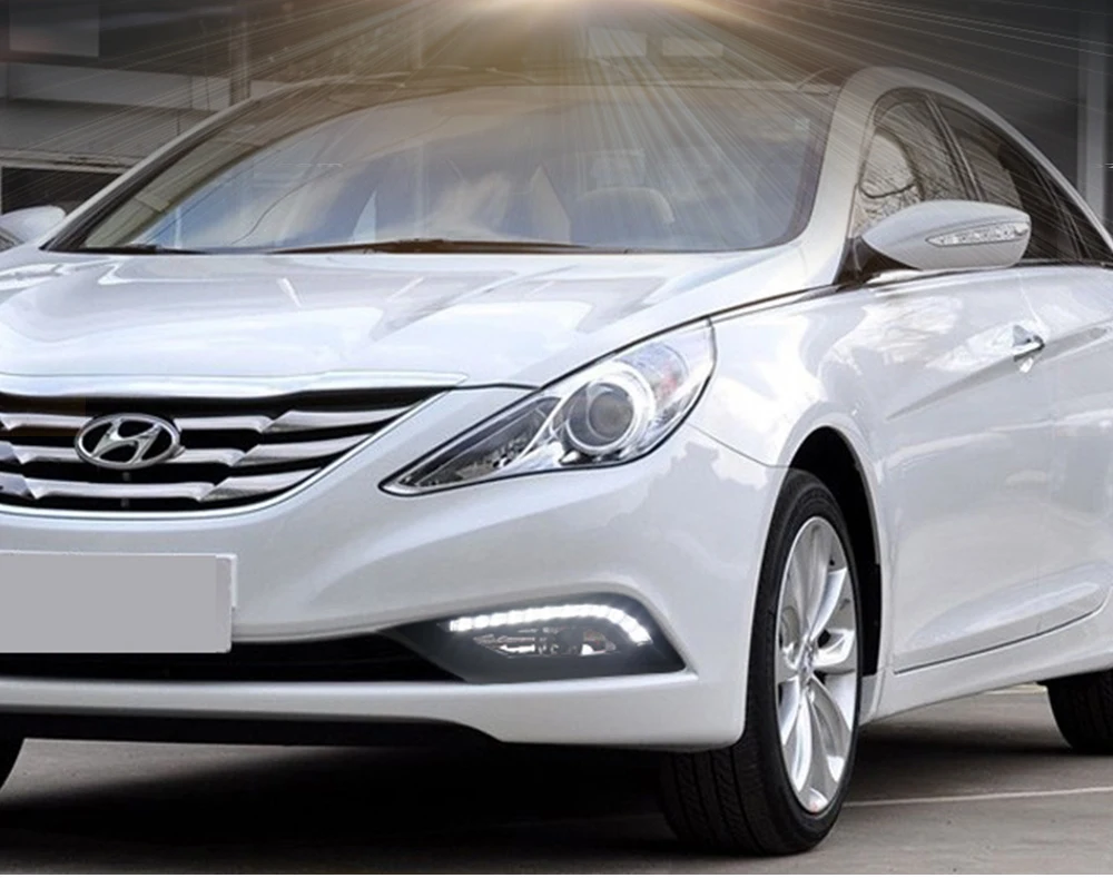 CSCSNL 2 шт. 12 В Автомобильный светодиодный DRL для hyundai I45 Sonata 2011 2012 2013 дневные ходовые огни водительские Sonata 8 противотуманные фары