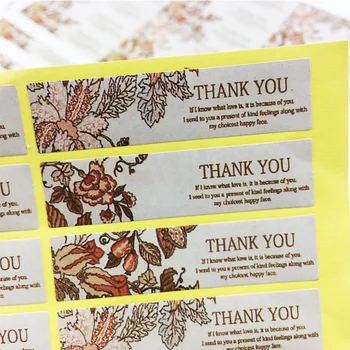 

90 Pcs/lot Retro THANK YOU Garden Flower Designs Sticker Labels Food Seals Gift stickers For Wedding Stickers