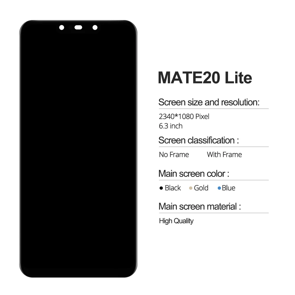 100% тестовый дисплей Mate 20 Lite ЖК с рамкой дигитайзер сенсорного экрана для Huawei Mate20