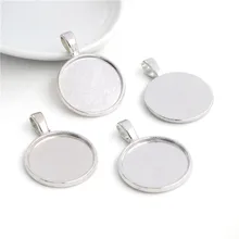10 шт 20 мм Внутренний размер Родиевые цвета покрытием классический стиль Кабошон База Установка Подвески(D7-48