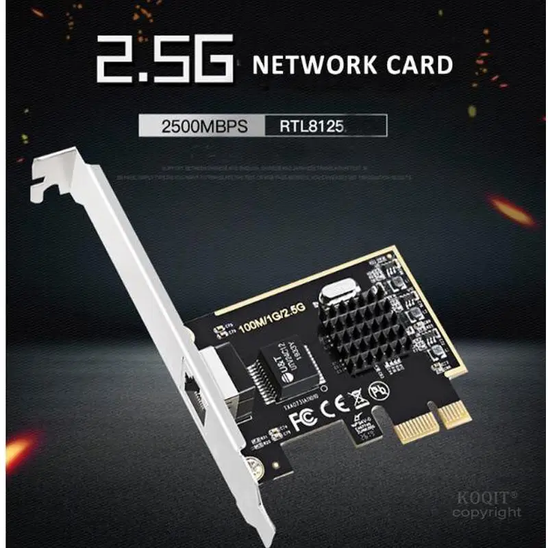 PCI Express PCI-e сетевая карта RJ45 Lan адаптер конвертер сетевой контроллер PCIe1X 2,5G lan Карта с Realtek8125 Быстрая