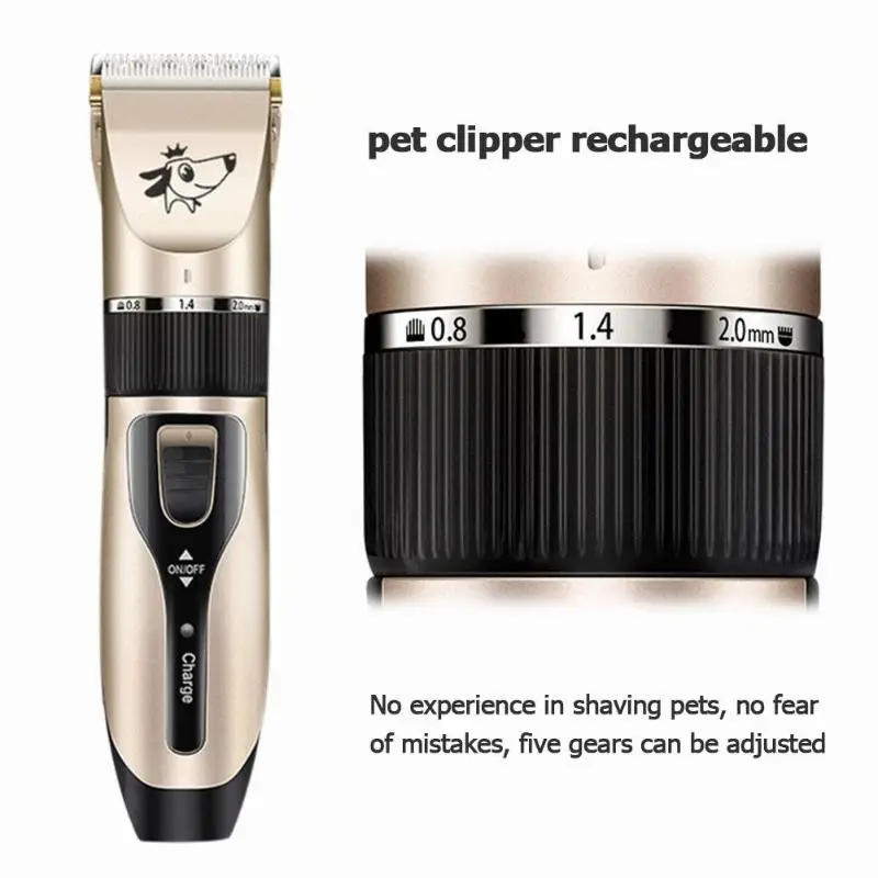 Professional Pet Electric Clipper Rechargeable Low-noise USB Hairdressing Set Dog Shaving Electric Cat Dog Hair Trimmer Grooming