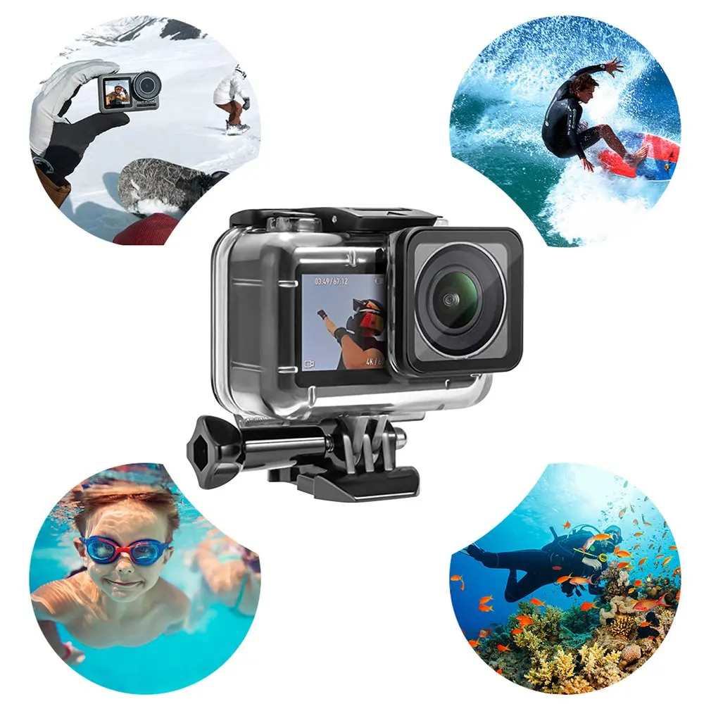 Для Osmo Action водонепроницаемый корпус Lingbi подводный водонепроницаемый комплект Спортивная камера Дайвинг оболочка защитная оболочка аксессуары