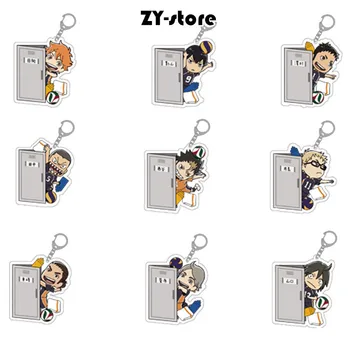 

2020 Anime Haikyu!! Hinata Shoyo Tsukishima Kei Kageyama Tobio Cosplay Acrylic Keychain Figure Model Pendant Keyring Xmas Gift