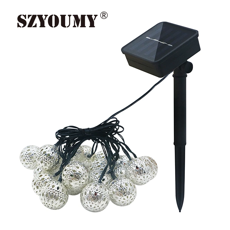 3.5M 20LED Solar LED Fairy String Lamp Meteor Shower Tube Light Garden Deco IP65