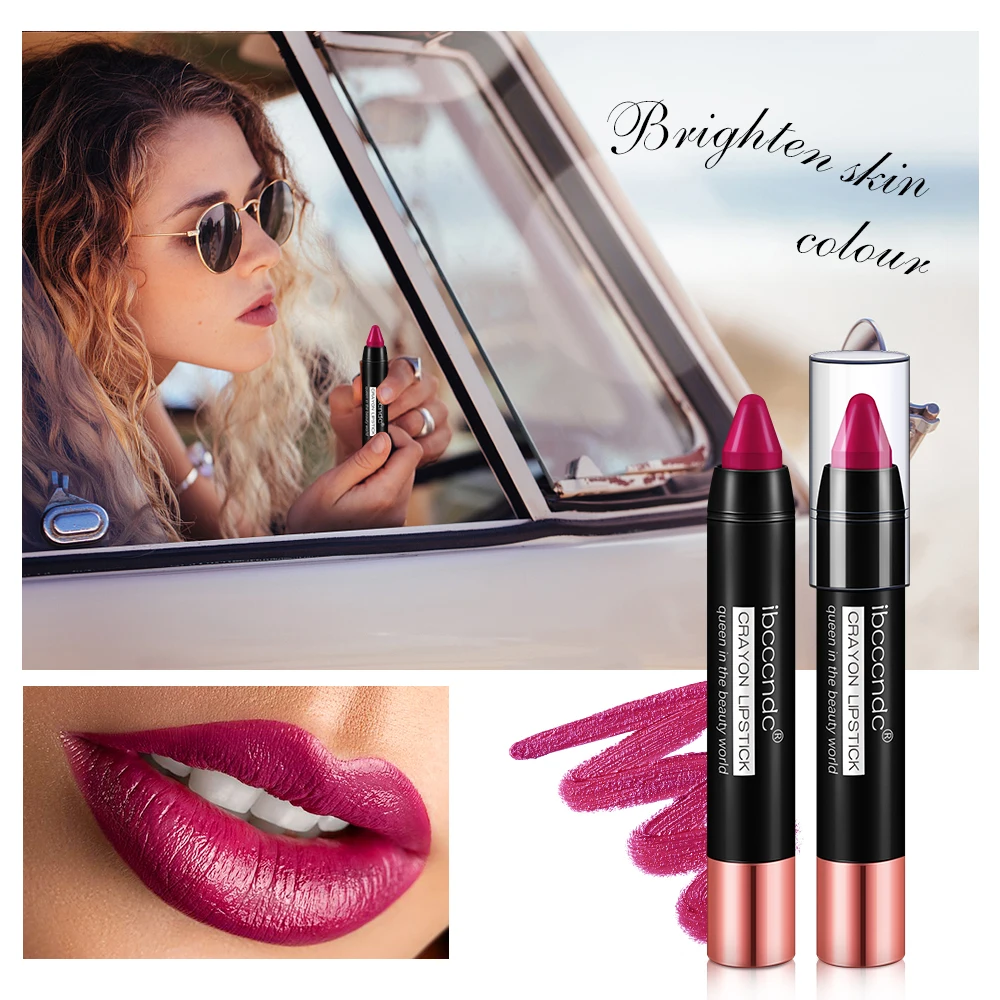 Brand Crayon Design Matte Lipstick Long Lasting Nude Lip Stick Waterproof Easy to Wear Matt Lips Batom Makeup 12 Colors Brand Crayon Design Matte Lipstick Long Lasting Nude Lip Stick Waterproof Easy to Wear Matt Lips Batom Makeup 12 Colors
