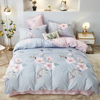 

Country Style Floral Bedding Set Students Dormitory Bedclothes Polyester/Cotton Bed Linen Set Home Adults Duvet Cover Set