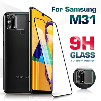 Перейти на Алиэкспресс и купить 2в1 полное покрытие закаленное стекло для samsung galaxy M31 M315F Защитная пленка для объектива камеры M30s M307F Защитная пленка для экрана m30 m 31 30s