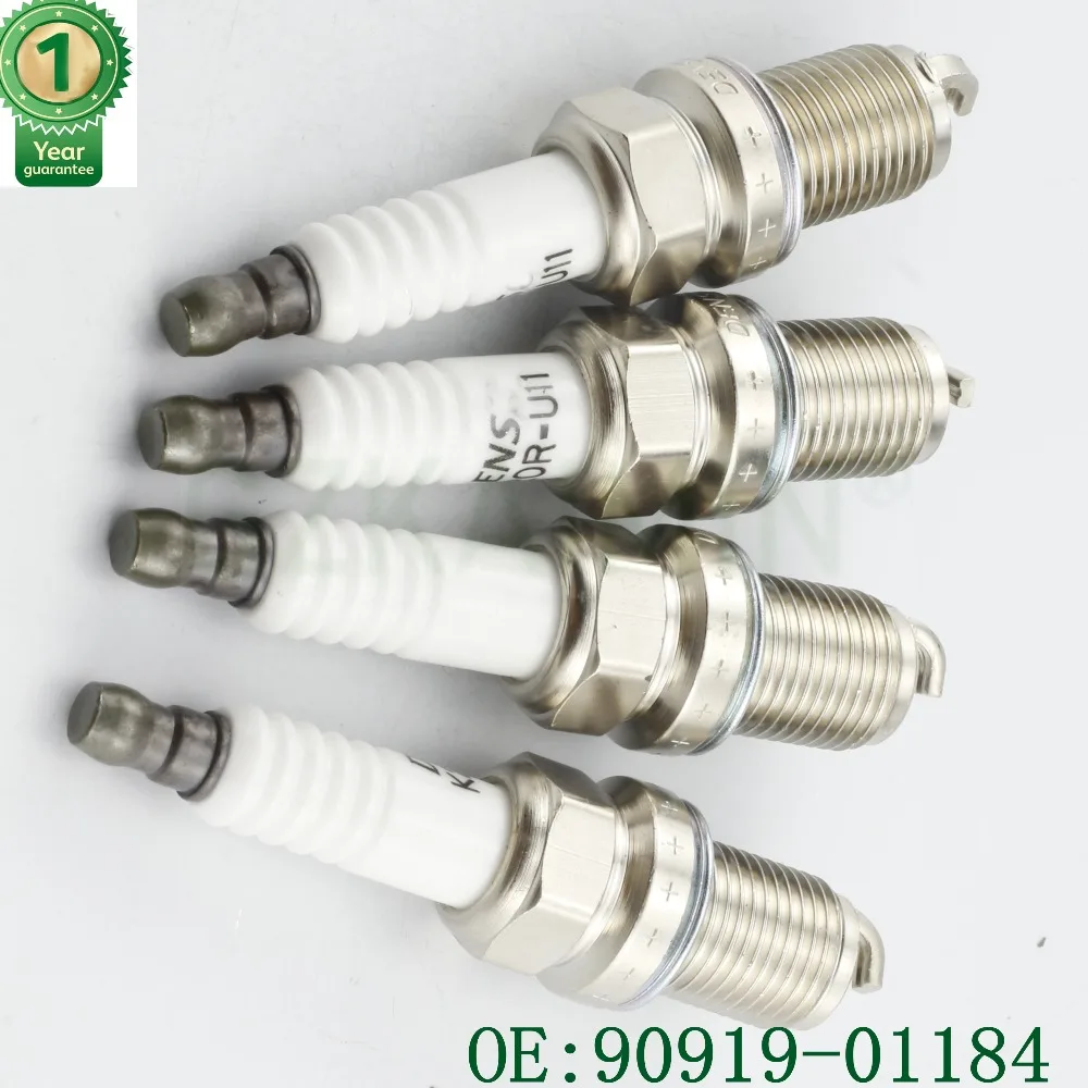 set 4X Denso 90919-01184 Spark Plug For Toyota Yaris Rav4 Camry Mark2 Mr2 K20R-U11