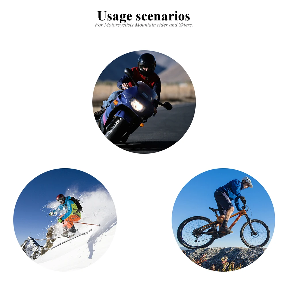 Motorcycle Helmet Interphone 1000M Motorcycle Bluetooth Helmet Intercom Intercomunicador Moto Interfones Headset FM MP3 Radio