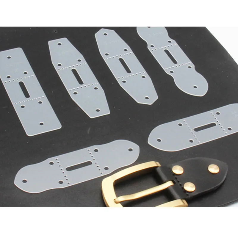 6Pcs/Set PVC Leather Belt Buckle Head End Templates Punching Mould Stencil Tool DIY Leather Craft Tool, leather craft tool kit,leather craft tool,leather craft tools,leather tools