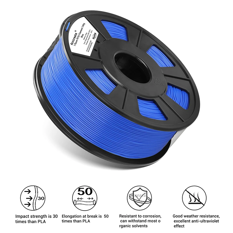 ACCCREATE PETG материал для 3d печати 1 кг нить 3D принтера 75 мм Pla 7 цветов Высокая