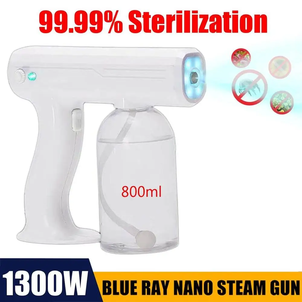 800ML 110V/220V CE Household Portable Wireless Sprayer Machine Blue Light Nano Steam Spray Gun Disinfection-3