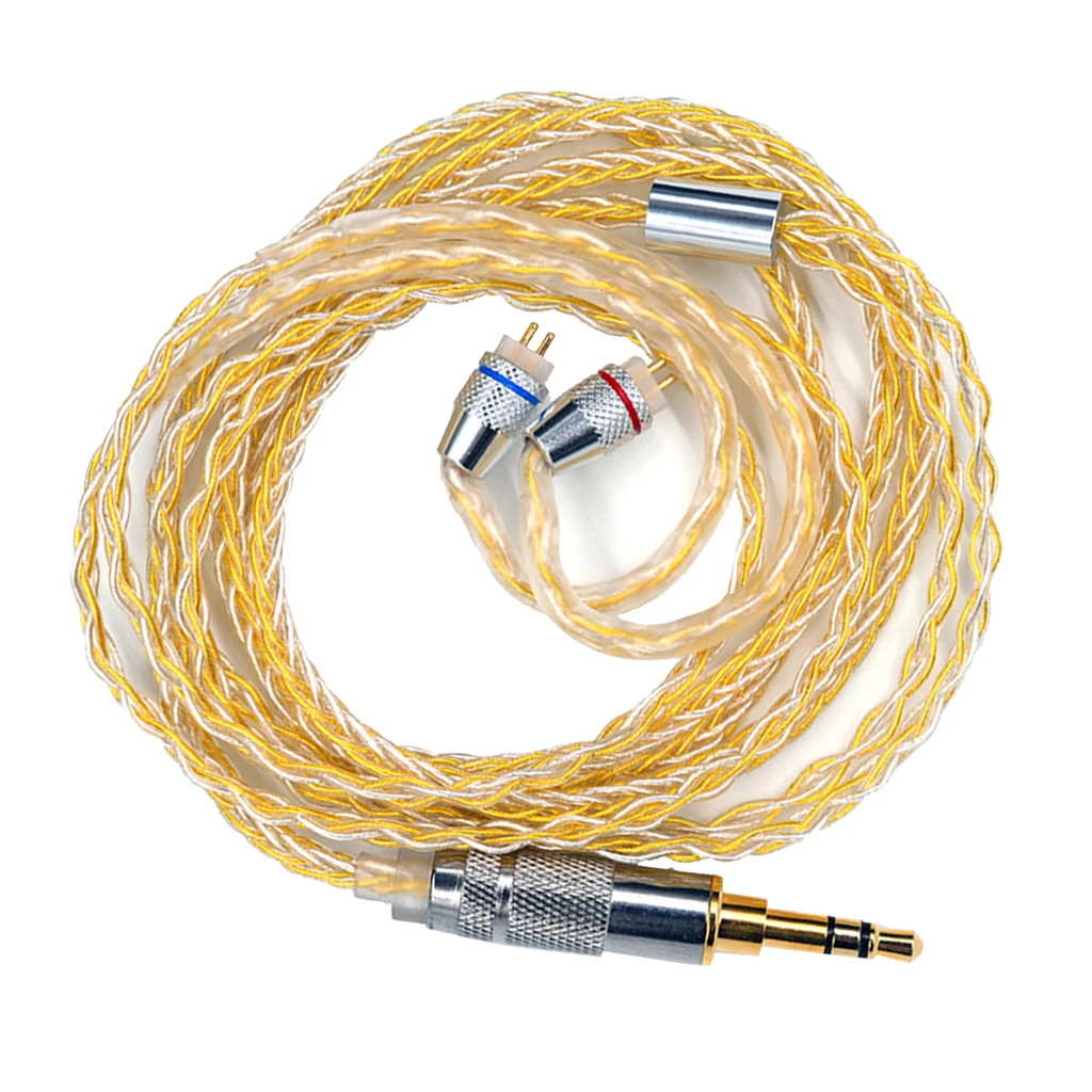 120cm Mixed Wired Headphones 200 Core 8 Stand Upgrade Audio Cable Wire for iPod DVD Smartphones Portable Players Upgrade Cable