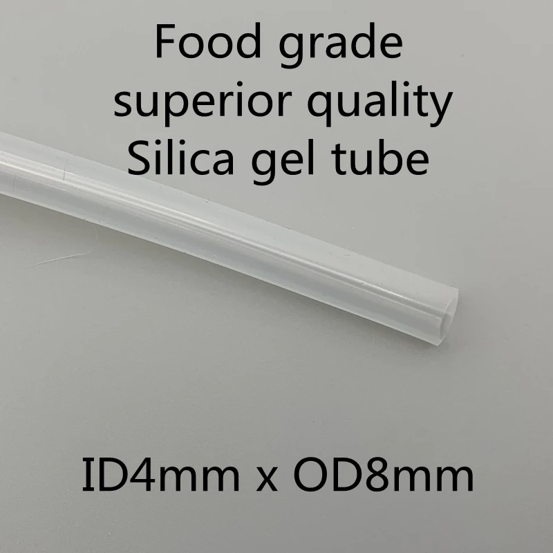 4x8 Silicone Tubing ID 4mm OD 8mm Food Grade Flexible Drink Pipe Temperature Resistance Nontoxic Transparent | Обустройство дома