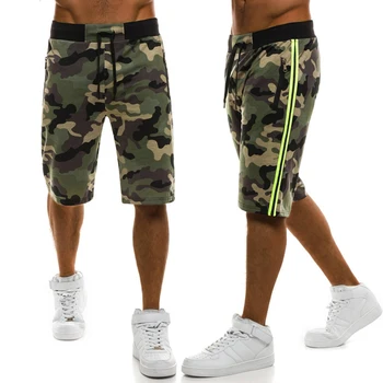 

ZOGAA Summer Men's Cargo Shorts Cotton Military Camouflage Casual Shorts Drawstring Loose Men Cargo Shorts Beach Shorts 2019