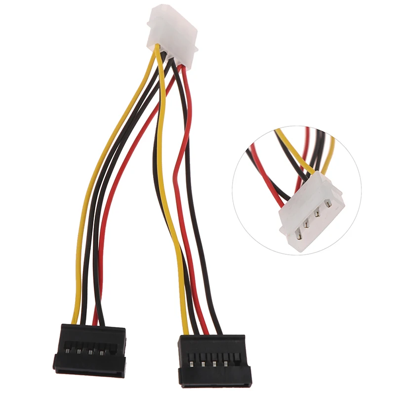 4 контактный IDE Molex к 2 серия ata sata y сплиттер кабель питания жесткого