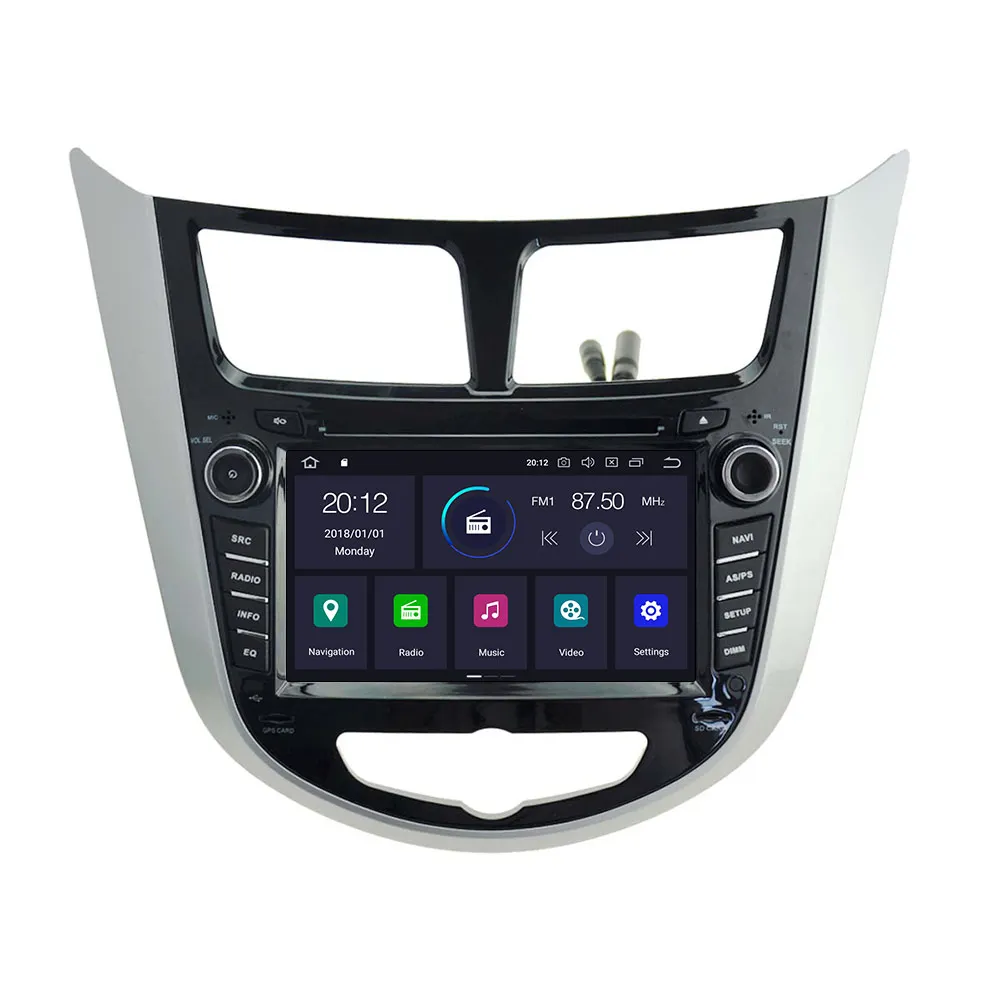 Android 9 с ips DSP экраном для HYUNDAI VERNA 2011- автомобильный радиоприемник с навигацией GPS мультимедиа головное устройство плеер DVD