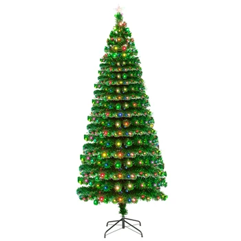 

7.5FT Fiber Optic Christmas Tree with 260 LED Lamps & 260 Branches LKS99