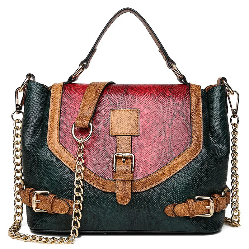 

2020 New Snake Serpentine Women Handbags Luxury Handbags Women Bags Designer High Quality PU Leather Messenger Crossbody Bags