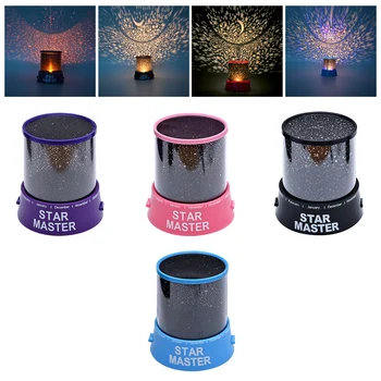 

SNEWVIE NEW LED Projection Lamp Night Light Sky Star Moon Master with USB for Kids Sleep Romantic Colorful(Color Random)